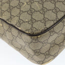 GUCCI GG Supreme Shoulder Bag PVC Brown Gold 201448 Auth 146911-17