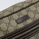 GUCCI GG Supreme Shoulder Bag PVC Brown Gold 201448 Auth 146911-18