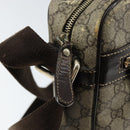 GUCCI GG Supreme Shoulder Bag PVC Brown Gold 201448 Auth 146911-10