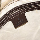 GUCCI GG Supreme Shoulder Bag PVC Brown Gold 201448 Auth 146911-19