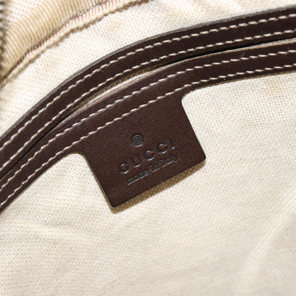 GUCCI GG Supreme Shoulder Bag PVC Brown Gold 201448 Auth 146911