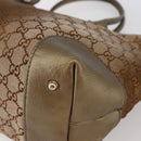 GUCCI GG Canvas Heart Bit Tote Bag Beige Gold 269956 Auth 146912-15