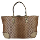 GUCCI GG Canvas Heart Bit Tote Bag Beige Gold 269956 Auth 146912-2