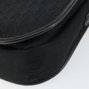 Christian Dior Trotter Canvas Shoulder Bag Black Gold Auth 146914-9