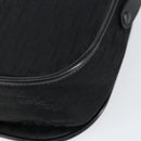Christian Dior Trotter Canvas Shoulder Bag Black Gold Auth 146914-15