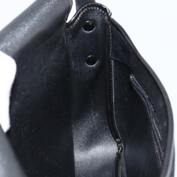 Christian Dior Trotter Canvas Shoulder Bag Black Gold Auth 146914