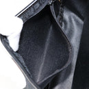 Christian Dior Trotter Canvas Shoulder Bag Black Gold Auth 146914-12