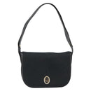 Christian Dior Trotter Canvas Shoulder Bag Black Gold Auth 146914-13