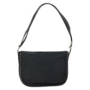 Christian Dior Trotter Canvas Shoulder Bag Black Gold Auth 146914-2