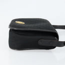 Christian Dior Trotter Canvas Shoulder Bag Black Gold Auth 146914-3