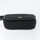 Christian Dior Trotter Canvas Shoulder Bag Black Gold Auth 146914-5
