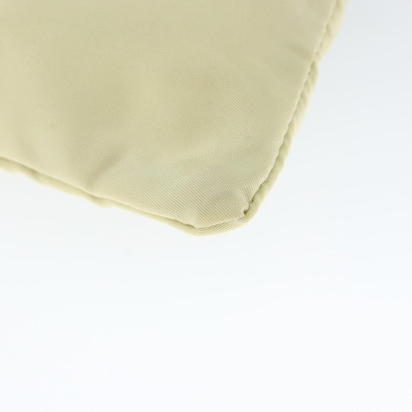 PRADA Shoulder Bag Nylon Ivory Silver Auth 146915