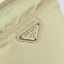 PRADA Shoulder Bag Nylon Ivory Silver Auth 146915-17