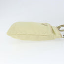 PRADA Shoulder Bag Nylon Ivory Silver Auth 146915-3