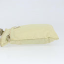 PRADA Shoulder Bag Nylon Ivory Silver Auth 146915-4