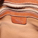 CELINE Macadam Canvas Hand Bag PVC Leather Brown Gold Auth 146916-18