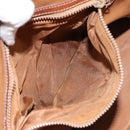 CELINE Macadam Canvas Hand Bag PVC Leather Brown Gold Auth 146916-11