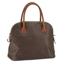 CELINE Macadam Canvas Hand Bag PVC Leather Brown Gold Auth 146916-1