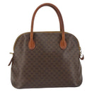 CELINE Macadam Canvas Hand Bag PVC Leather Brown Gold Auth 146916-2