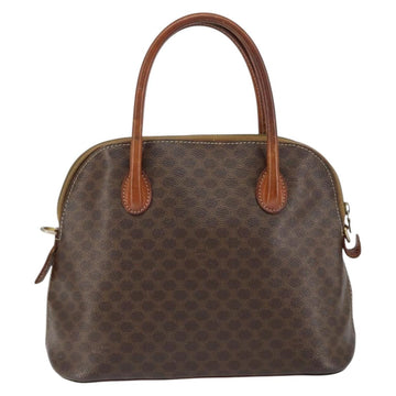 CELINE Macadam Canvas Hand Bag PVC Leather Brown Gold Auth 146916 - 0