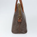 CELINE Macadam Canvas Hand Bag PVC Leather Brown Gold Auth 146916-3