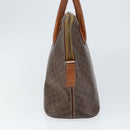 CELINE Macadam Canvas Hand Bag PVC Leather Brown Gold Auth 146916-4