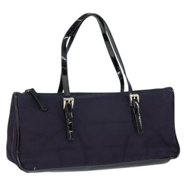 PRADA Hand Bag Nylon Purple Silver Auth 146924