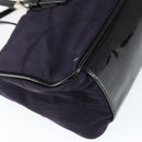 PRADA Hand Bag Nylon Purple Silver Auth 146924-14