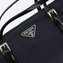PRADA Hand Bag Nylon Purple Silver Auth 146924-17