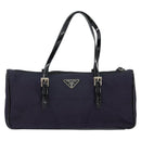 PRADA Hand Bag Nylon Purple Silver Auth 146924-2