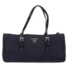 PRADA Hand Bag Nylon Purple Silver Auth 146924 - 0