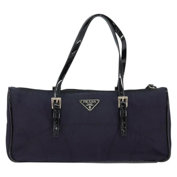 PRADA Hand Bag Nylon Purple Silver Auth 146924 - 0