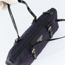 PRADA Hand Bag Nylon Purple Silver Auth 146924-6