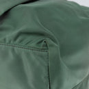PRADA Hand Bag Nylon Green Gold Auth 146925-15