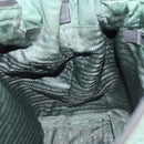 PRADA Hand Bag Nylon Green Gold Auth 146925-21