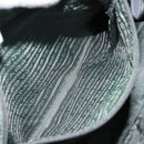 PRADA Hand Bag Nylon Green Gold Auth 146925-22