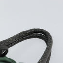 PRADA Hand Bag Nylon Green Gold Auth 146925-8