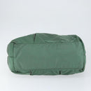 PRADA Hand Bag Nylon Green Gold Auth 146925-5