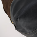 LOEWE Velazquez Boston Bag Leather Brown Gold Auth 146927-14