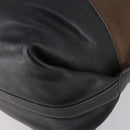 LOEWE Velazquez Boston Bag Leather Brown Gold Auth 146927-15