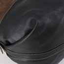 LOEWE Velazquez Boston Bag Leather Brown Gold Auth 146927-16