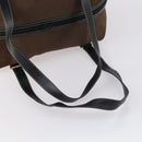 LOEWE Velazquez Boston Bag Leather Brown Gold Auth 146927-7