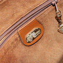 GUCCI Shoulder Bag Leather Brown Gold 007 115 4916 Auth 146929-19