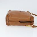 GUCCI Shoulder Bag Leather Brown Gold 007 115 4916 Auth 146929-3