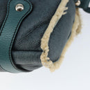 Salvatore Ferragamo Gancini Shoulder Bag Mouton Green Silver Auth 146931V-16