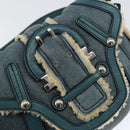 Salvatore Ferragamo Gancini Shoulder Bag Mouton Green Silver Auth 146931V-18