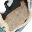 Salvatore Ferragamo Gancini Shoulder Bag Mouton Green Silver Auth 146931V-9