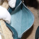 Salvatore Ferragamo Gancini Shoulder Bag Mouton Green Silver Auth 146931V-10