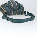 Salvatore Ferragamo Gancini Shoulder Bag Mouton Green Silver Auth 146931V-7