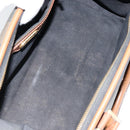 FENDI Pecan Canvas Hand Bag PVC Brown Gold Auth 146932-11